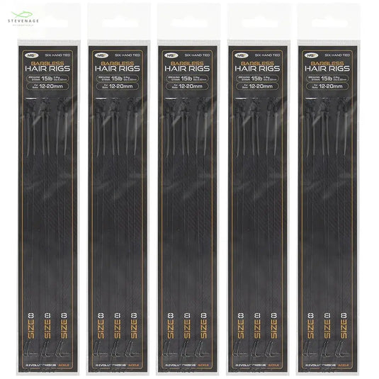 NGT Sixpack Hair Rigs - Size 8 Barbless NGT