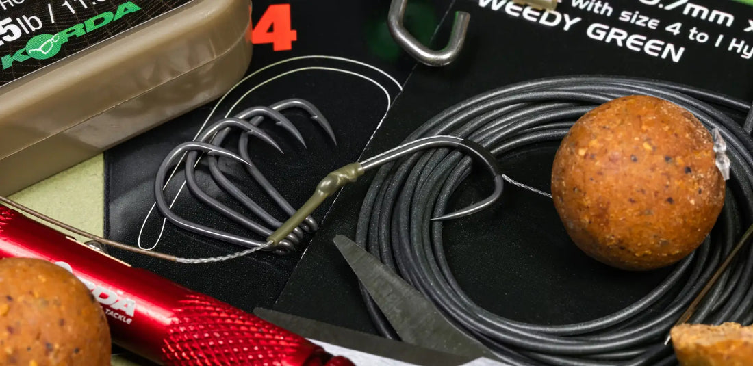 Orange-brown textured bait ball with seasoning specks for bottom bait rig