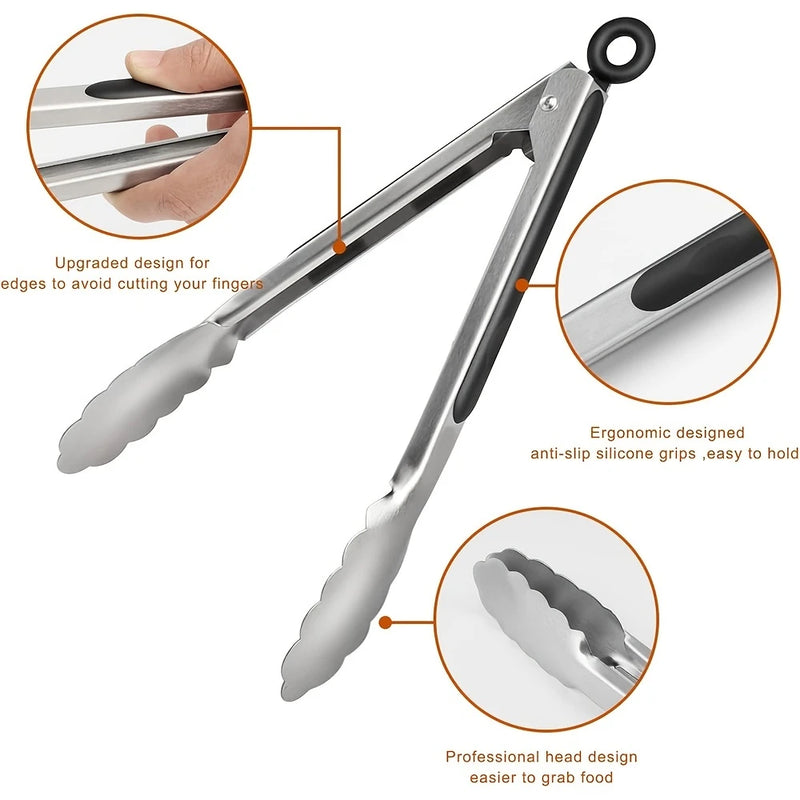 Load image into Gallery viewer, Stainless Steel Kitchen Tongs
