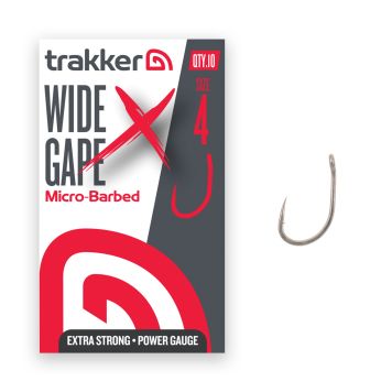 Trakker Wide Gape XS Hooks Size 4 (Micro Barbed)