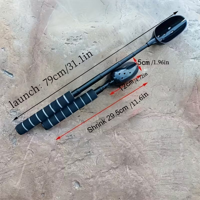 7-Section Fishing Bait Launching Spoon, Telescopic Carp Fishing Bait Tools