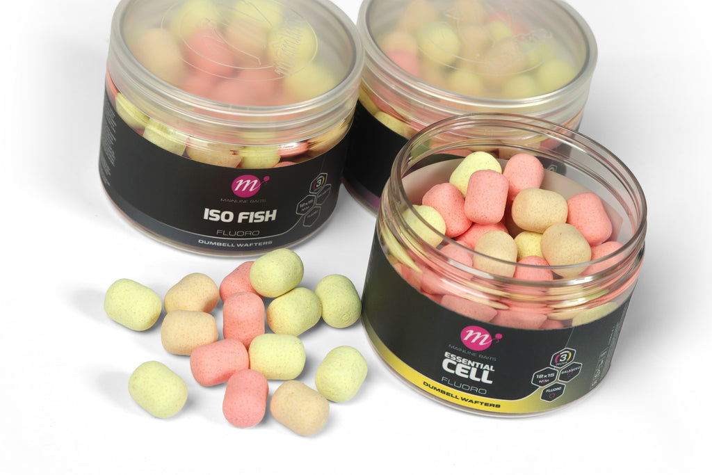 Mainline Carp ISO Sweet Fluoro Dumbell Wafters – 12x15mm PYW Mix