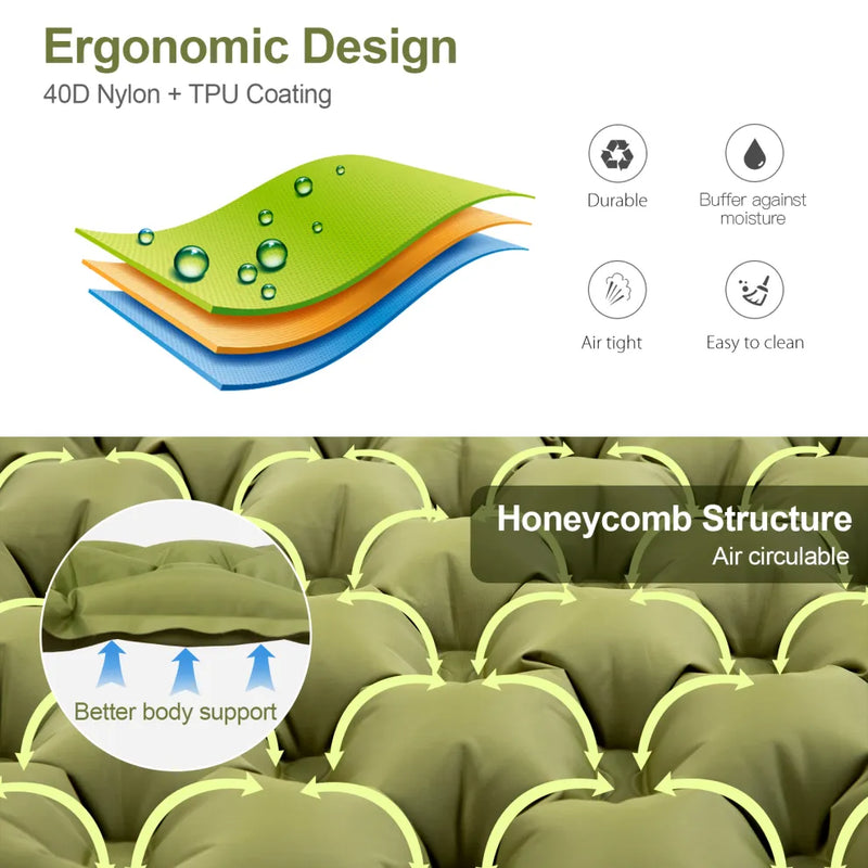 Load image into Gallery viewer, Night Cat Inflatable Sleeping Air Pad with Pillow
