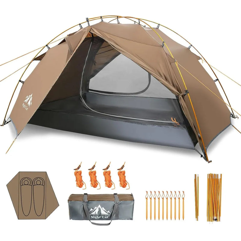 Load image into Gallery viewer, Night Cat 2 Persons backpacking tent with Aluminium Poles
