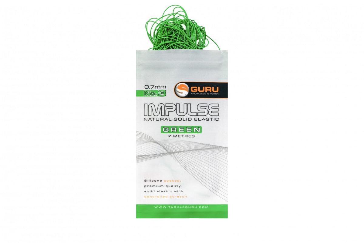 Tackle Guru - Impulse Natural Solid Elastic | 0.7mm Green 7m