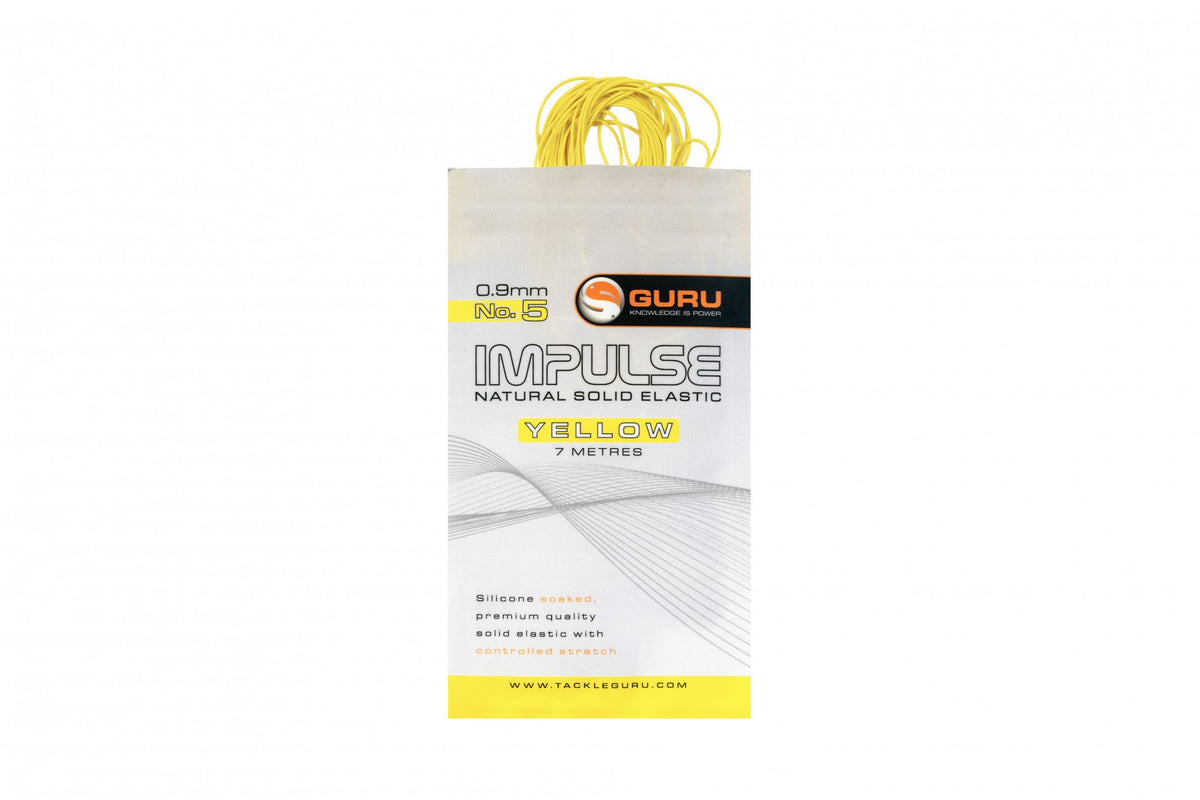 Tackle Guru - Impulse Natural Solid Elastic | 0.9mm Yellow 7m