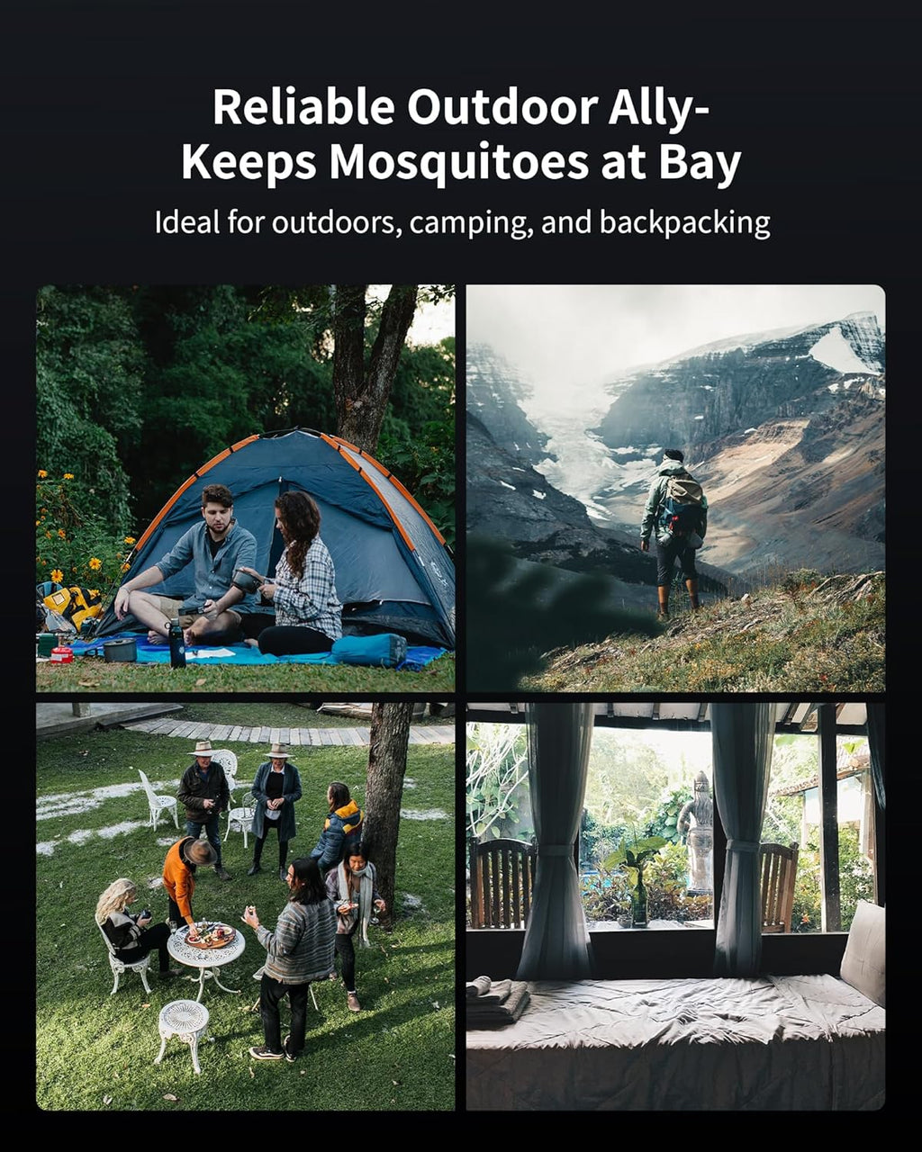 Max Repel Portable Electric Mosquito Repeller 30ft Protection 329°F Efficient Heating Rechargeable Ideal for Outdoors, Camping, Backpacking, Patios