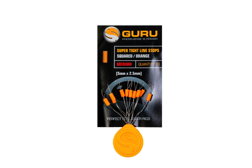 Tackle Guru - Super Tight Line Stops Squared Orange | Large
