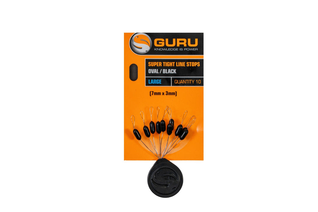 Tackle Guru - Super Tight Line Stops Squared Black | Large
