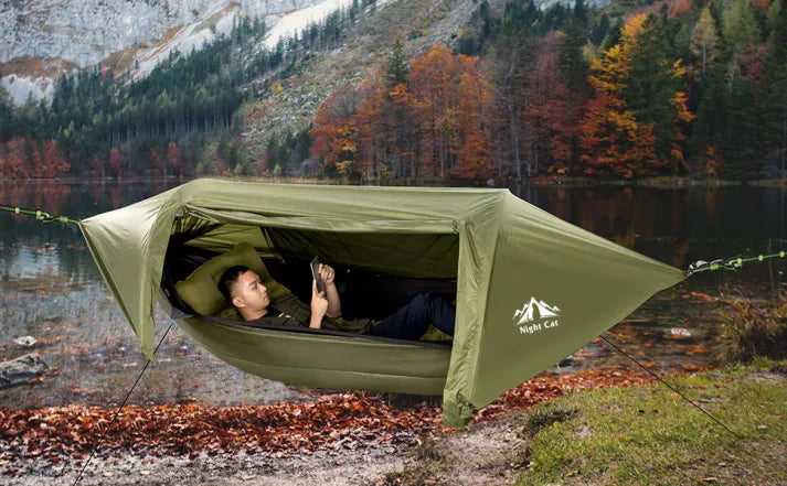 Load image into Gallery viewer, Night Cat Hammock Tent

