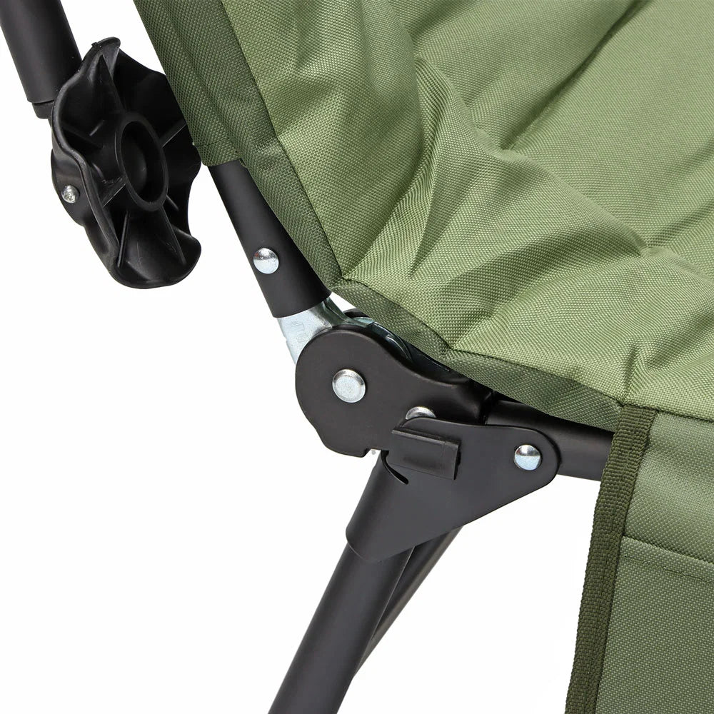Angling Pursuits Compact Bed Chair - 6 Leg Adjustable Compact Carp Fishing Bed Chair