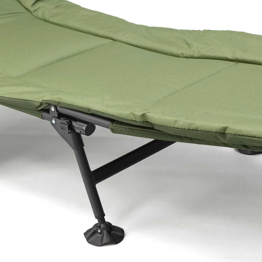Angling Pursuits Compact Bed Chair - 6 Leg Adjustable Compact Carp Fishing Bed Chair