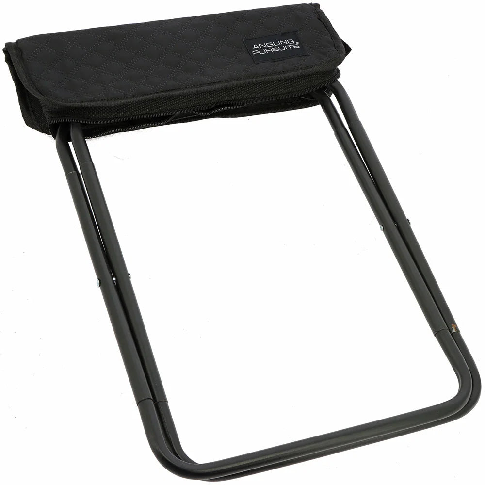 Angling Pursuits Stool - Quick Folding Compact Outdoor Stool In Black