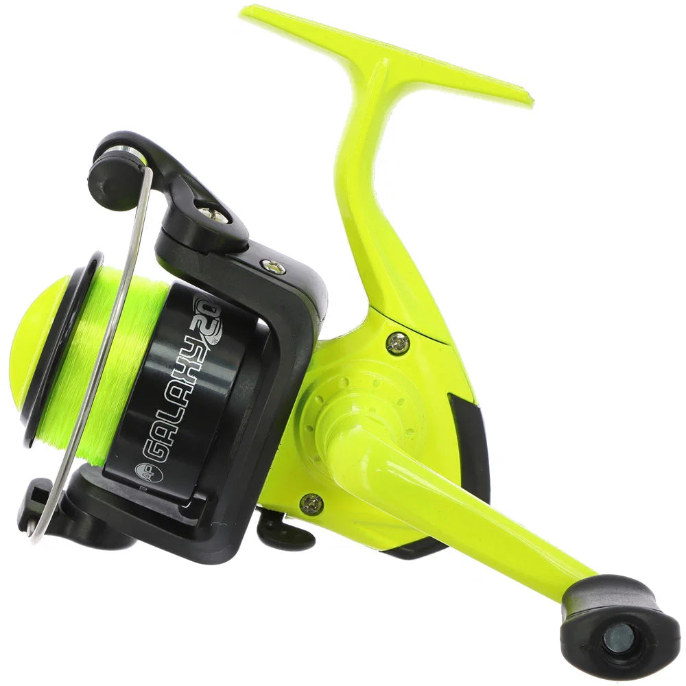 Angling Pursuits Galaxy 20 - 1BB Fishing Reel with 8lb Line (Black / Yellow)
