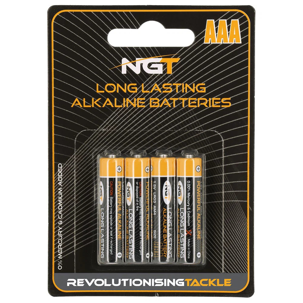 NGT Alkaline Batteries - Card Of 4 x AAA