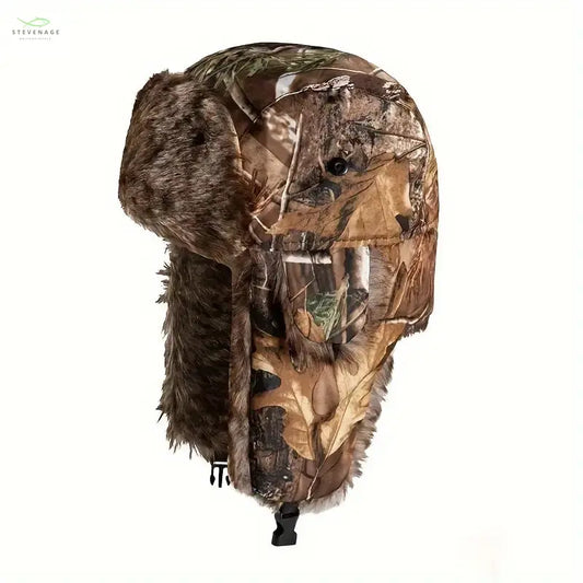 Camouflage Fleece Warm Hat, Suitable For Winter Outdoor Wear Stevenage Bait and Tackle Ltd