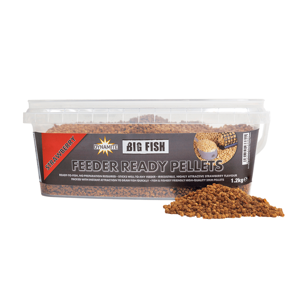 Dynamite Big Fish Ready Feeder Pellets - Strawberry