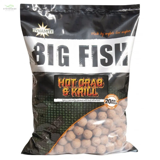 DYNAMITE HOT CRAB & KRILL BOILIES 1KG 15MM DYNAMITE BAITS