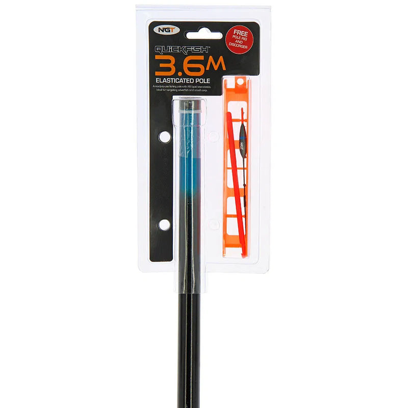 Load image into Gallery viewer, NGT Quickfish Combo - 3.6m Elasticated Pole with Rig &amp; Disgorger

