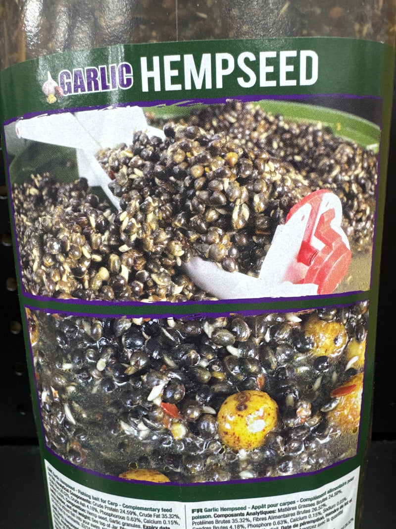 Load image into Gallery viewer, Dynamite Baits Garlic Frenzied Hempseed Jar 2.5L
