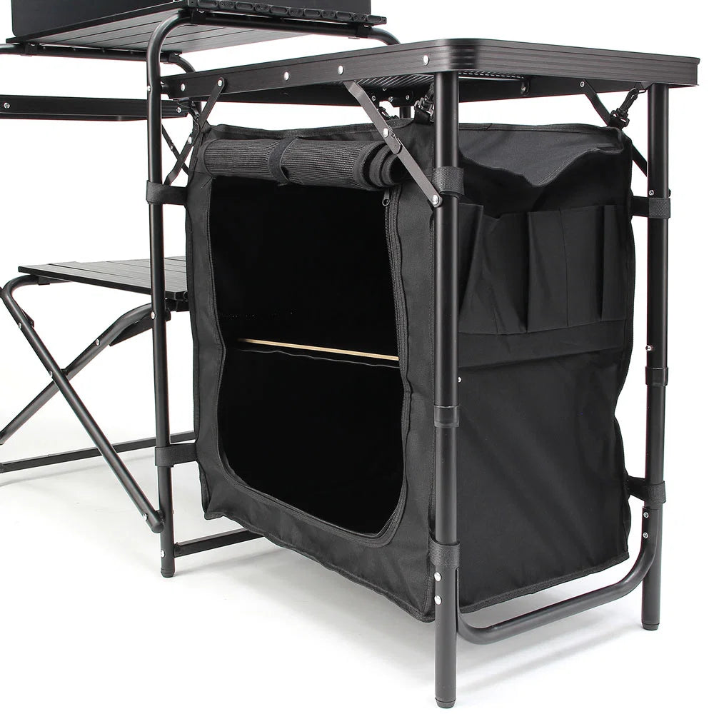 NGT Prep Station – Folding Multi-Section Outdoor Cooking Station with Carry Case
