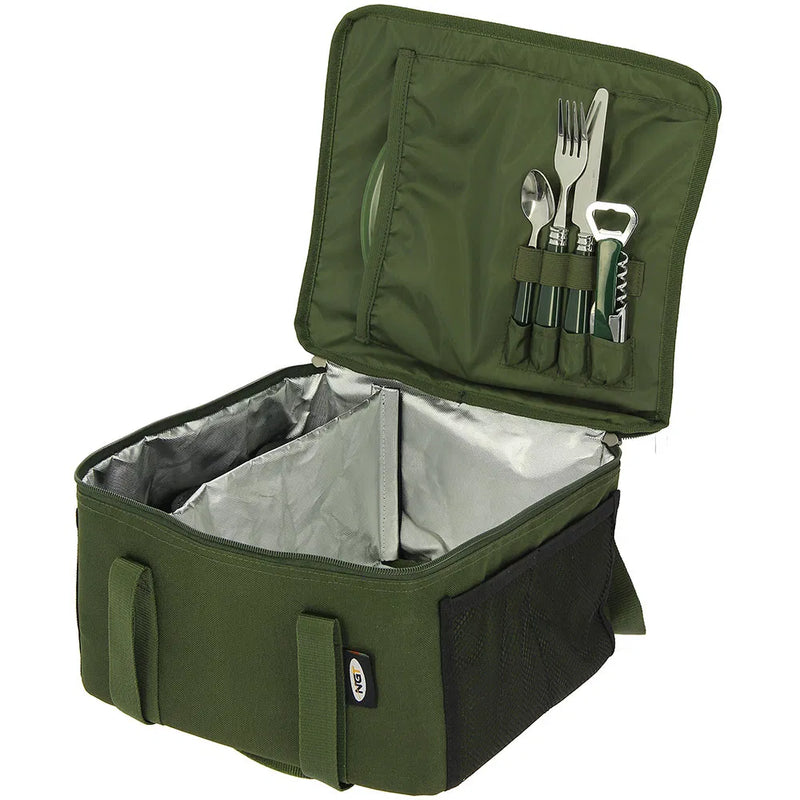 Load image into Gallery viewer, NGT Food and Brew Kit Bag - Insulated Bag with Cutlery, Mug, Pots and Plate
