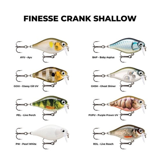 Rapala X-Light Crank Shallow Runner Fishing Lure - Finesse Crankbait Lure Colour 3.5cm