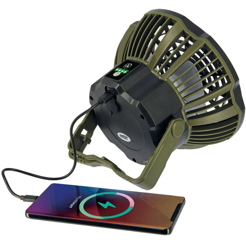 Load image into Gallery viewer, NGT XL Fan - USB Rechargeable Fan with Light and Powerbank
