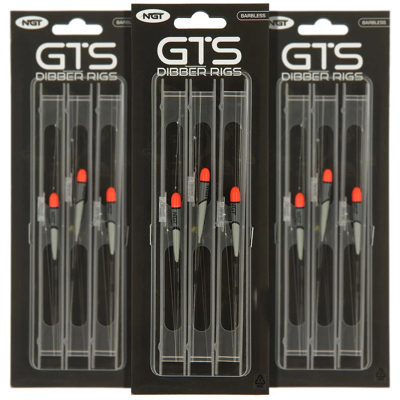 Load image into Gallery viewer, NGT GTS Carp Pole Rigs - 3 Assorted Dibber Carp Pole Rigs

