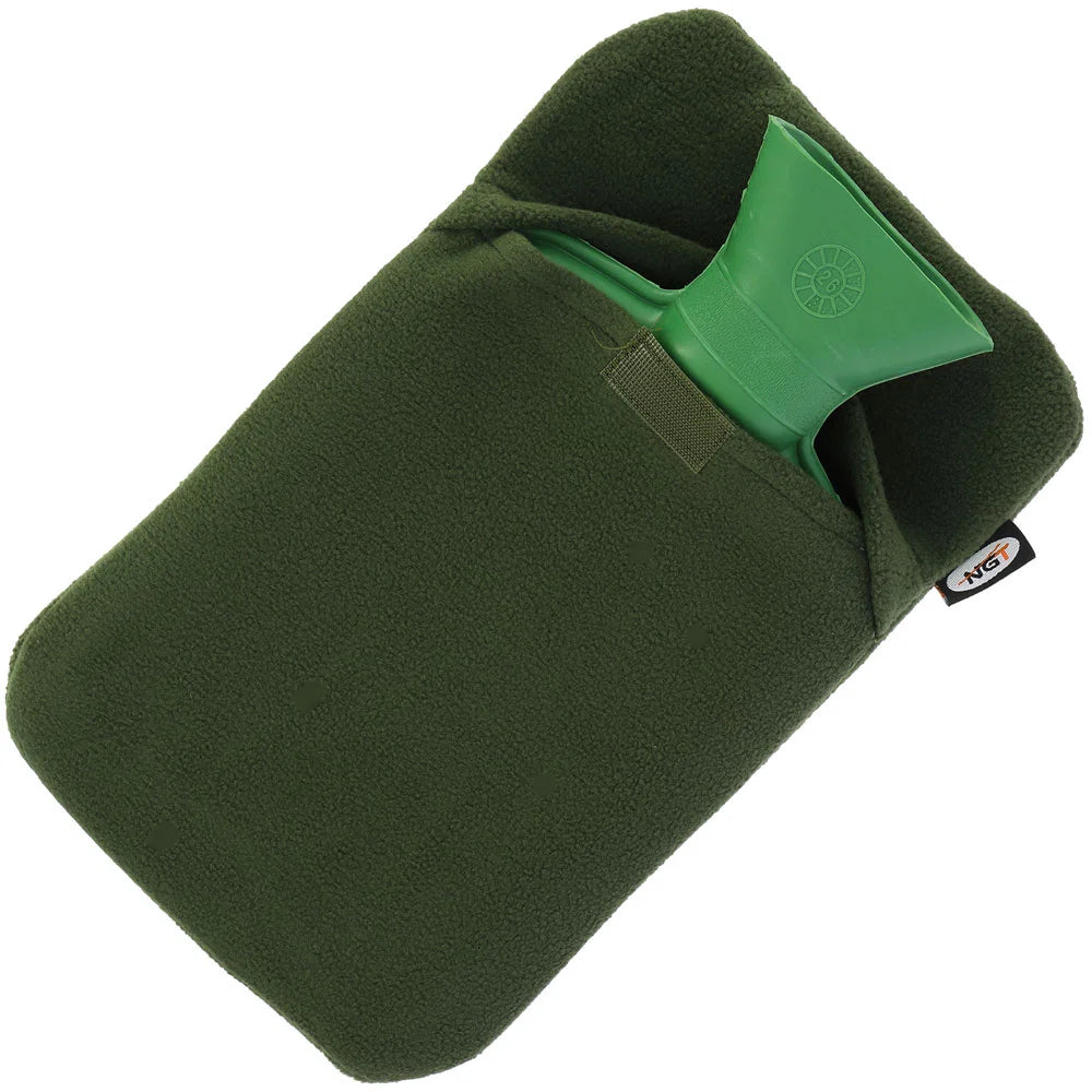 NGT Hot Water Bottle - 1.5L Capacity with Fleece Lined Casing