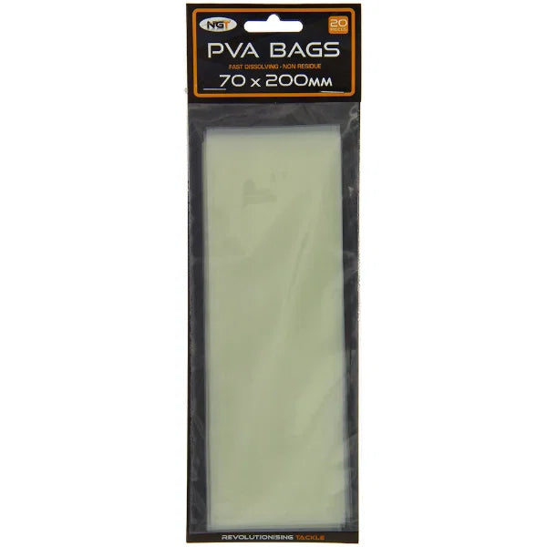 NGT PVA Bags - 70x200mm Bags 20 per Pack