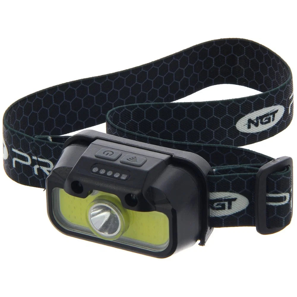 NGT Profiler Headlight - 330 Lumens USB Rechargable Motion Sensor Headlight with Case