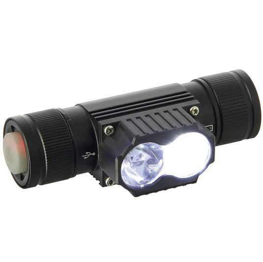 NGT GTS Headlight - 250 Lumens + UV Light with USB Rechargable 1800mAh Battery