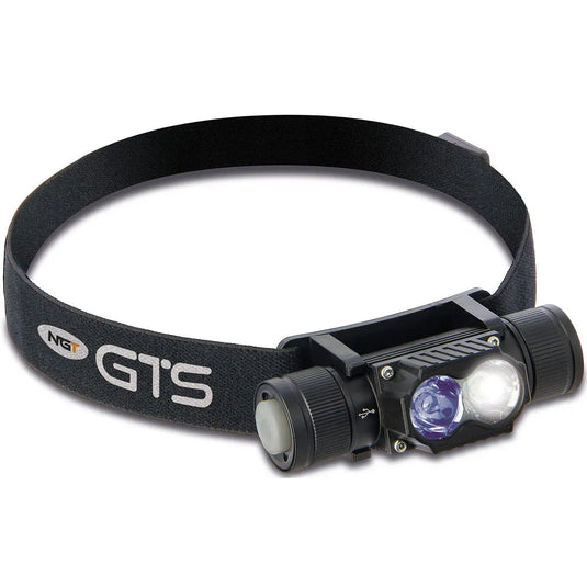 NGT GTS Headlight - 250 Lumens + UV Light with USB Rechargable 1800mAh Battery