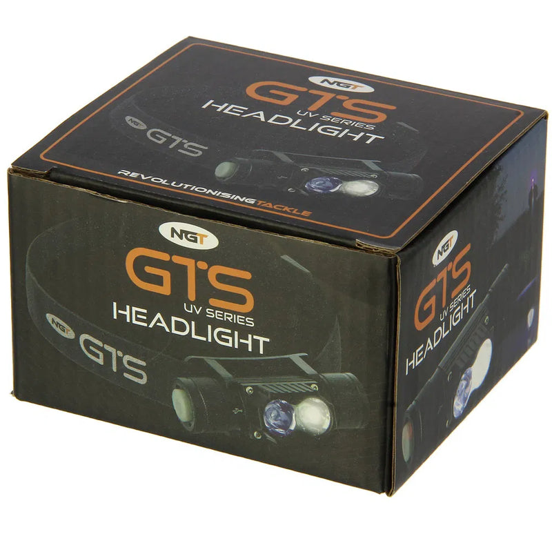 Load image into Gallery viewer, NGT GTS Headlight - 250 Lumens + UV Light with USB Rechargable 1800mAh Battery
