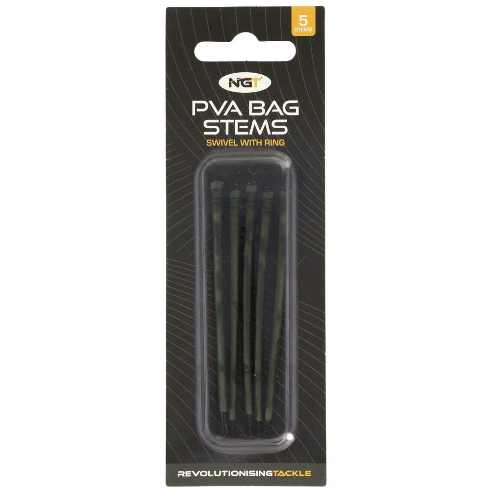 NGT Lead Stems - Pack of 5, 8cm Stems with Quick Change Swivel
