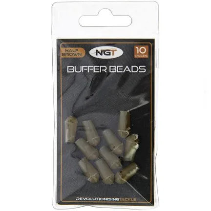 NGT Buffer Beads - Half Brown, 10pc per Pack