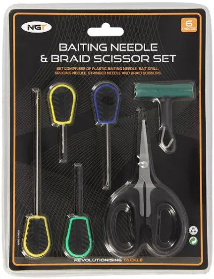 NGT Baiting Needle And Braid Scissor Set