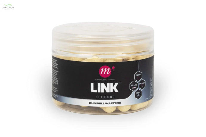 Mainline Carp - Link Fluoro Dumbell Wafters - 12 x 15mm MAINLINE