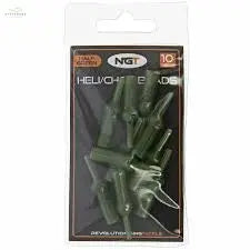 NGT Heli/Chod Beads - Half Green. 10pc per Pack NGT