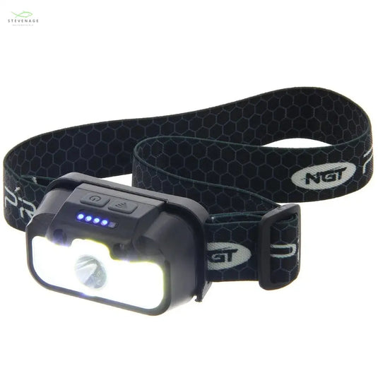 NGT Profiler Headlight - 330 Lumens USB Rechargable Motion Sensor Headlight with Case NGT