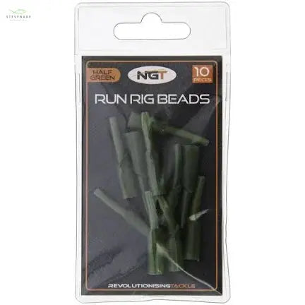 NGT Run Rig Beads - Half Green, 10pc per Pack NGT