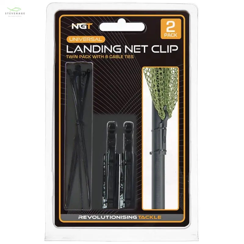 Load image into Gallery viewer, NGT Universal Landing Net Clip - Twin Pack with 6 Cable Ties Included NGT
