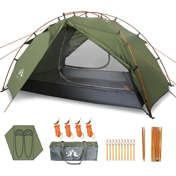 Load image into Gallery viewer, Night Cat 2 Persons backpacking tent with Aluminium Poles
