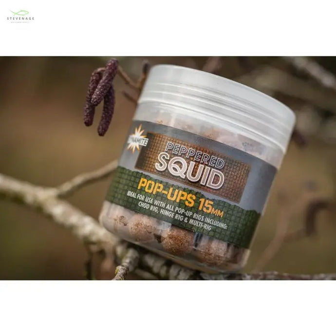 PEPPERED SQUID FOODBAIT POP-UPS 15MM DYNAMITE BAITS