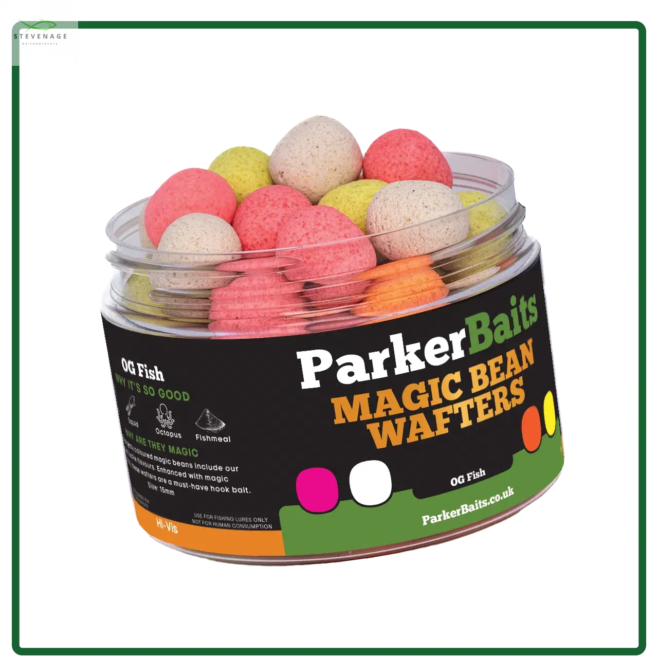 Parker Baits -MAGIC BEAN WAFTERS – OG FISH – 15MM Parker Baits