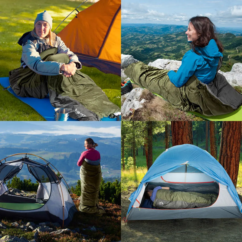 Load image into Gallery viewer, Night Cat Lightweight Backpacking Sleeping Bag for Adults - 3 Seasons

