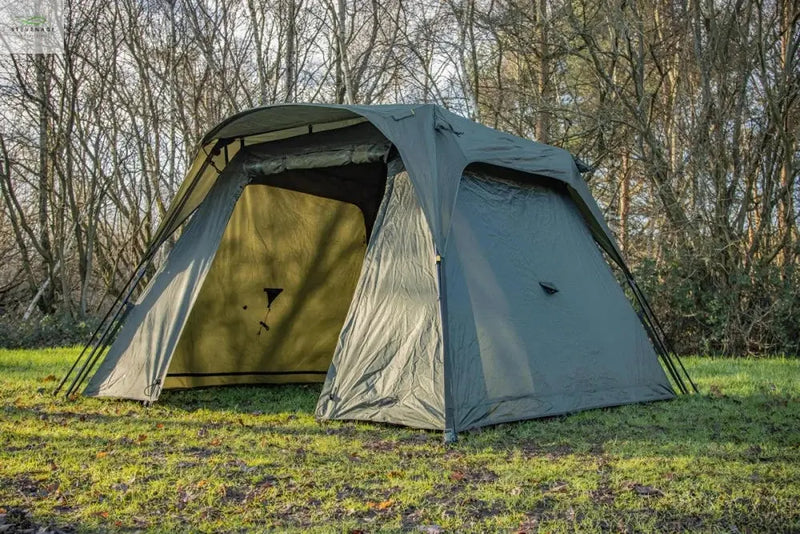 Load image into Gallery viewer, SP QUICK-UP SHELTER GREEN MKII WITH HEAVY-DUTY GROUNDSHEET SOLAR TACKLE
