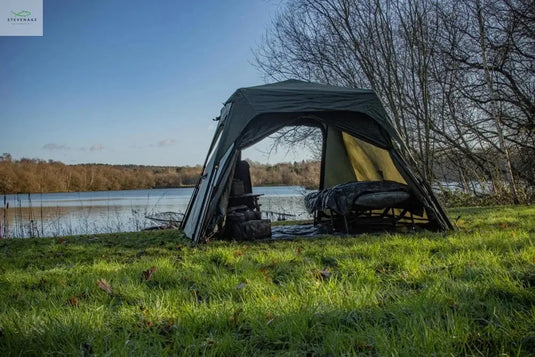 SP QUICK-UP SHELTER GREEN MKII WITH HEAVY-DUTY GROUNDSHEET SOLAR TACKLE