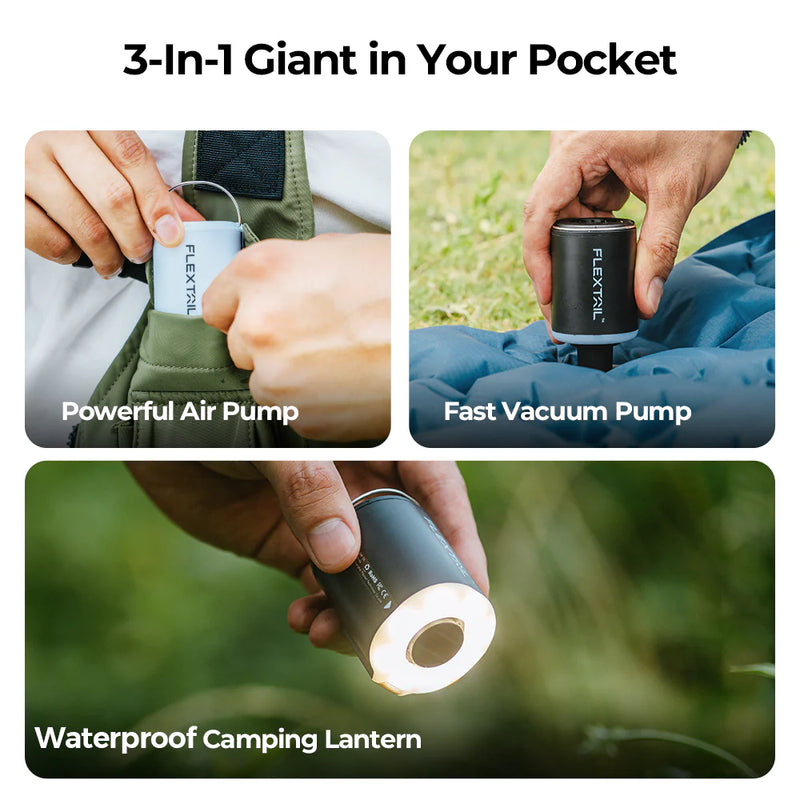 Load image into Gallery viewer, FLEXTAIL - TINY PUMP 2X - Ultimate 3-in-1 Outdoor Pump with Camping Lamp
